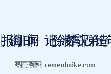 报海旧闻·记徐凌霄兄弟造句是什么意思的图片